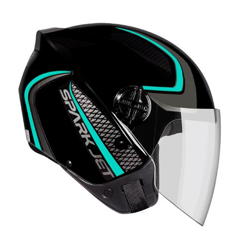CAPACETE EBF SPARK-JET-SPEED-PRETO-COM-TIFFANY